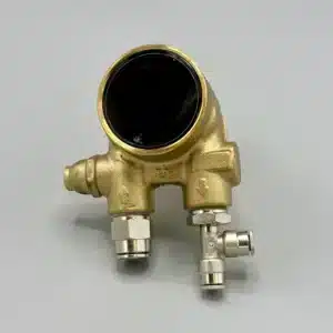 Complete brass pump assembly with fittings for MistAway Gen 1.3 or Gen 3