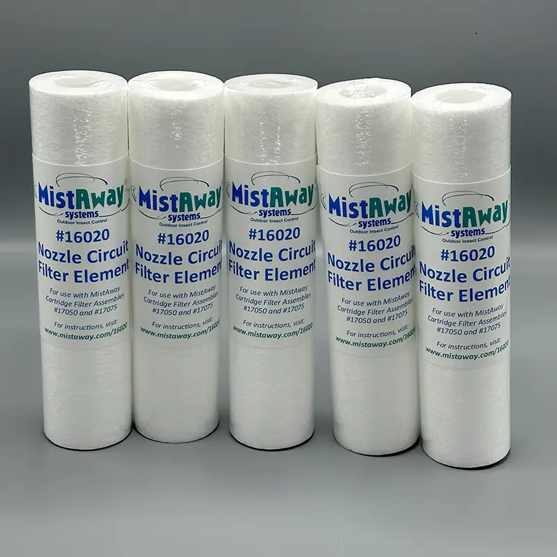 Pack of 5 replacement filter elements for MistAway Nozzle Circuit Filter Kits