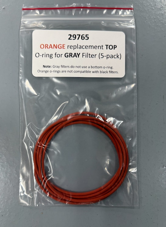 Orange replacement O-rings for Gray Filter (5-pack)
